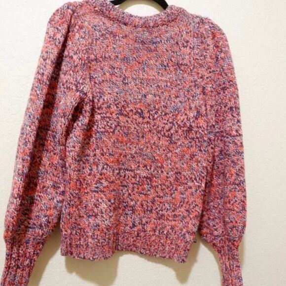 525 America Melange Blouson-sleeve sweater in poppy multi - Picture 9 of 9